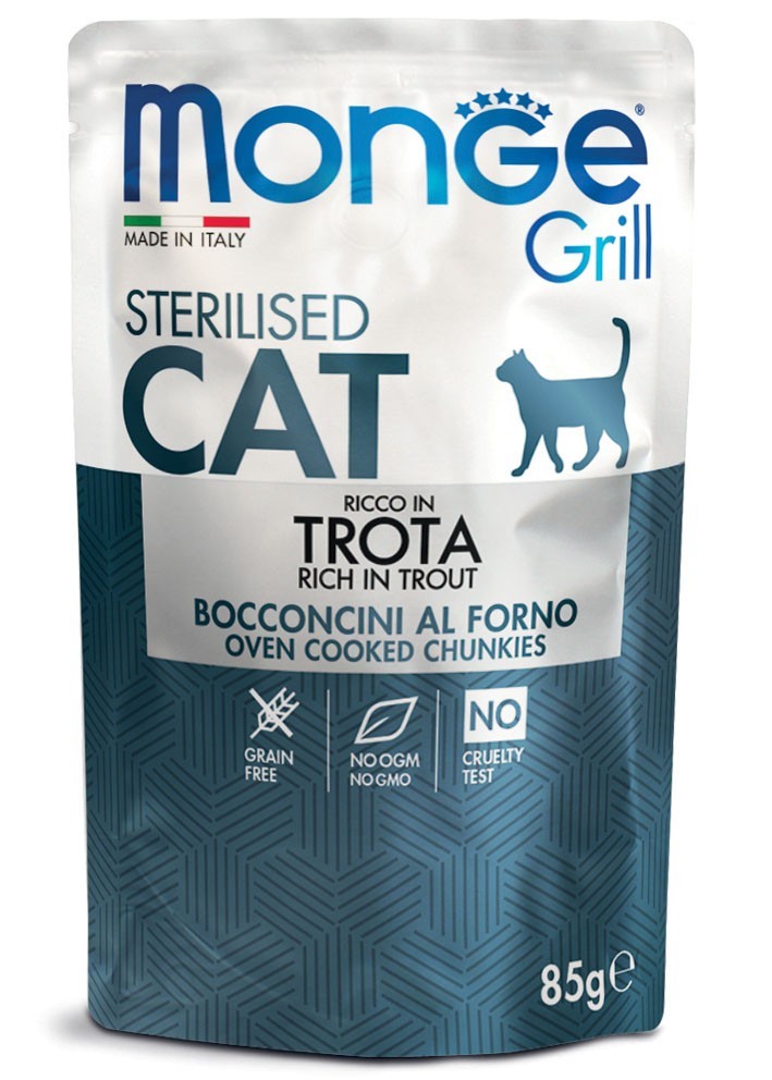 Monge cat sos grill 85g pastrmka